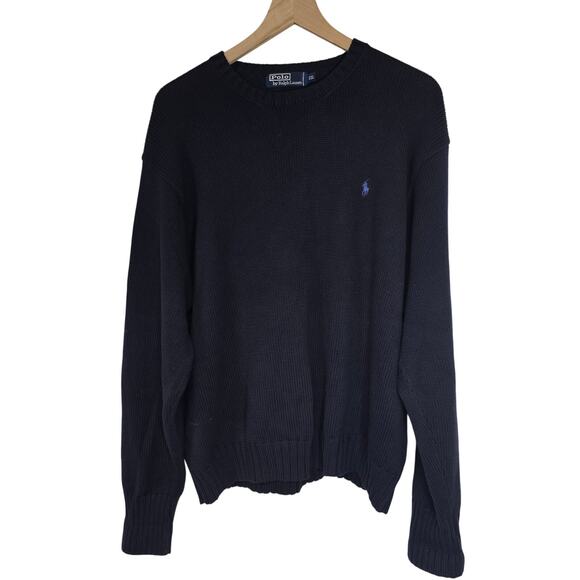 Polo by Ralph Lauren Other - Vintage Polo Ralph Lauren Sweater Men's Crewneck Cotton Navy Blue Preppy XXL